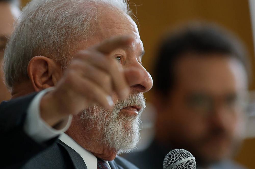 Lula durante café da manhã com jornalistas no Planalto - Pedro Ladeira - 6 abr. 2023/Folhapress