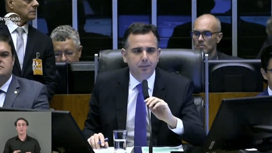 Rodrigo Pacheco, presidente do Senado | Imagem: Reprodução