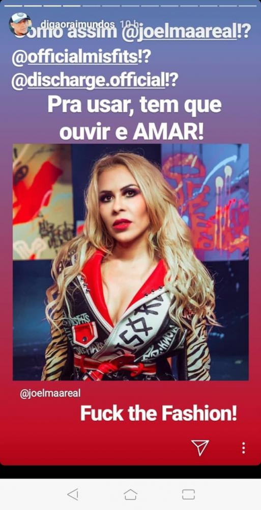 'Tem que ouvir', posta Digão ao questionar 'roupa punk' de Joelma 