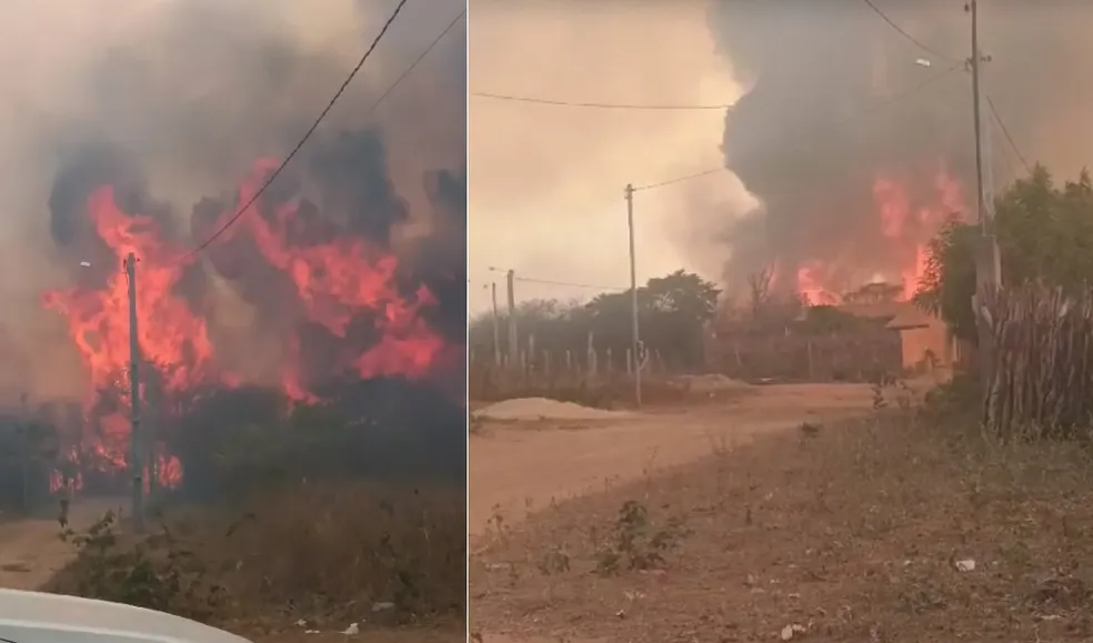 Bombeiros apagam incêndio florestal no Parque Nacional Serra das Confusões