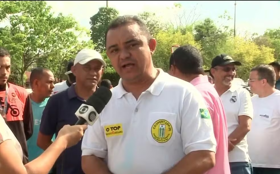 Motoristas por aplicativo protestam contra violência em Teresina: 'a gente já não atende muitos bairros' — Foto: Reprodução/TV Clube
