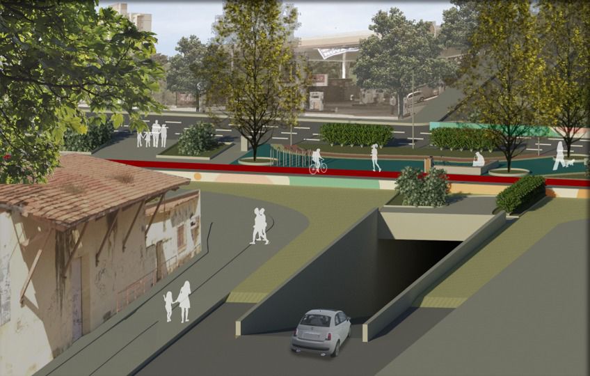 Projeto de rebaixamento da Miguel Rosa no cruzamento com a Frei Serafim – Foto: Prefeitura de Teresina