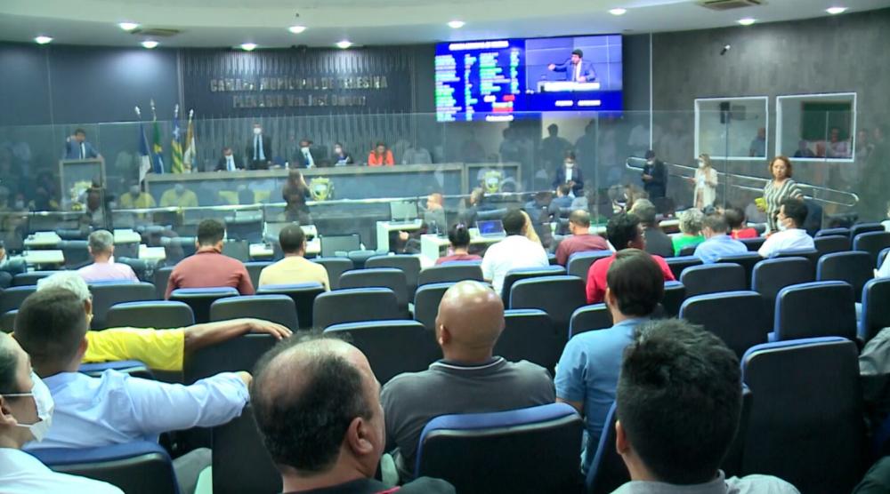 Sessão na Câmara Municipal de Teresina (Foto: TV Clube)