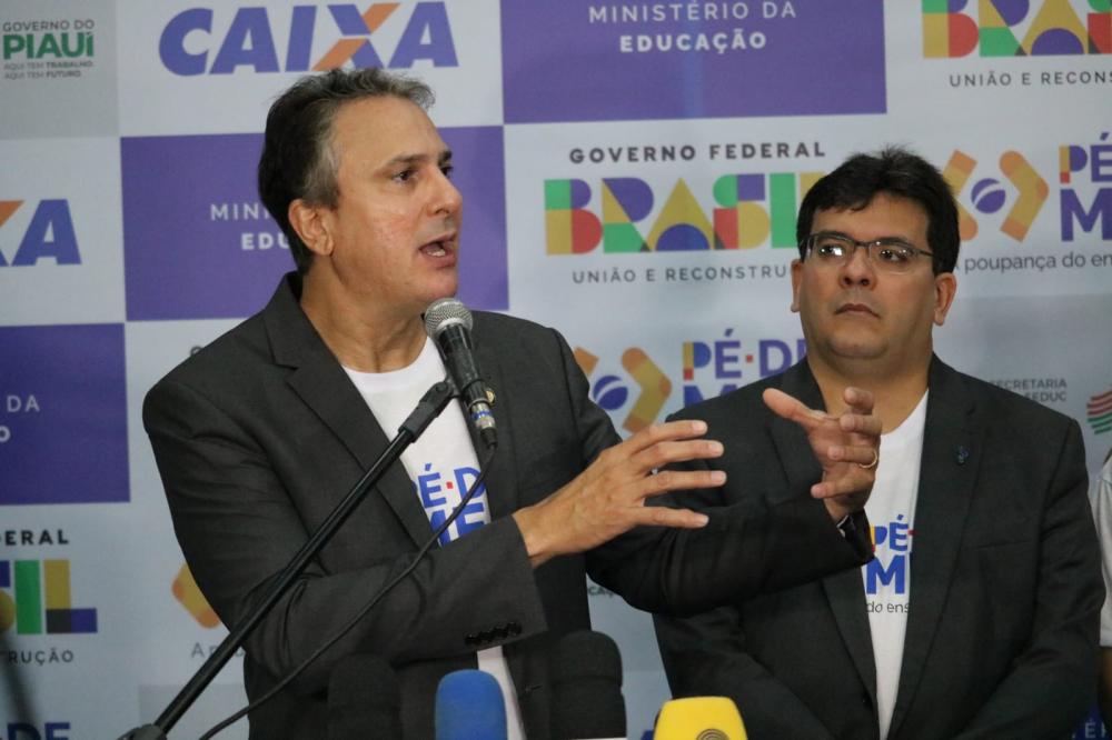 Ministro da Educação, Camilo Santana, e o governador do Piauí, Rafael Fonteles | Foto: Jonas Carvalho