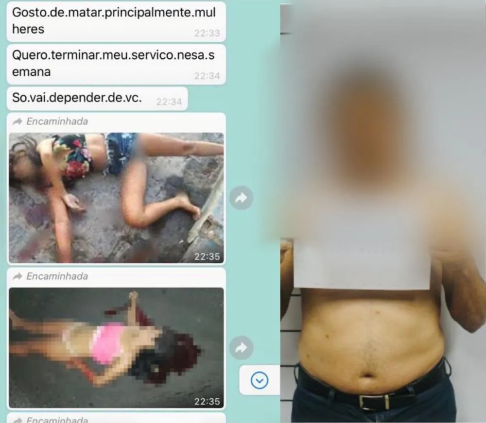 Suspeito de perseguir e ameaçar ex com fotos de mulheres mortas é preso