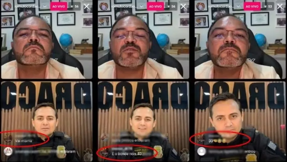 Membro de facção ameaça delegado em transmissão no Instagram e é preso