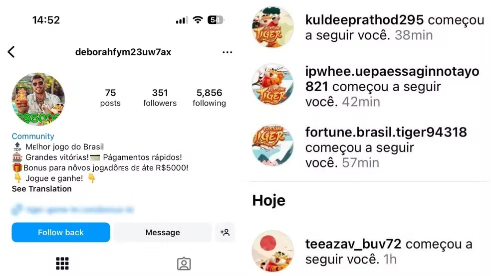 Jogo do Tigrinho: contas inundam redes sociais e polícia orienta sobre risco