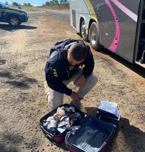 Passageira é presa com 15 tabletes de cocaína em ônibus na BR-316, em Valença