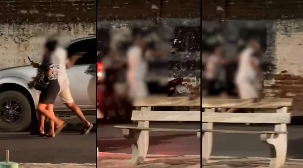 Major da Polícia Militar do Piauí é afastado após ser filmado ameaçando pessoas em rua de Paulistana — Foto: Reprodução