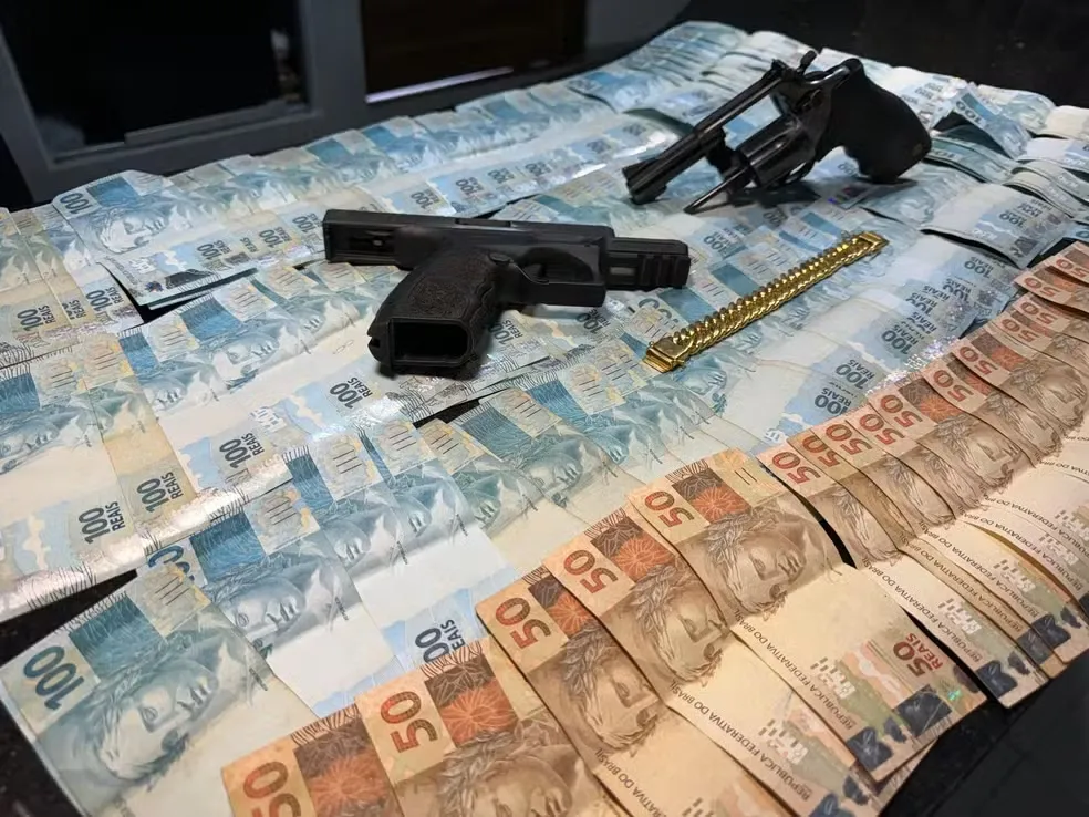 Polícia apreende munições, dinheiro e armas em operação no Sul do estado — Foto: Divulgação/PCPI