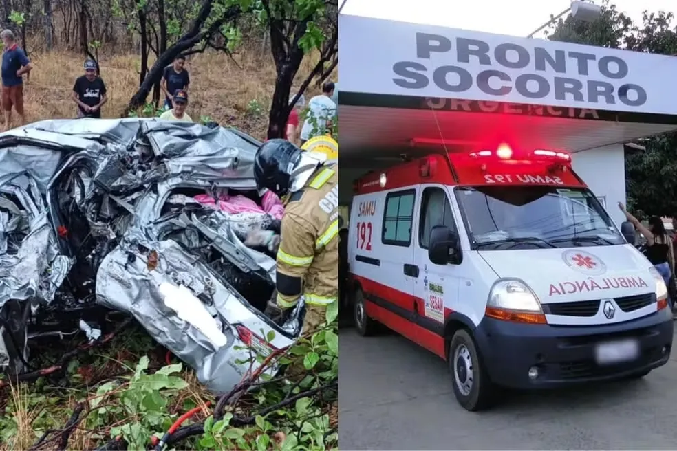 Mãe e bebê de 2 anos morrem em colisão entre carro e caminhão na BR-222, no PI