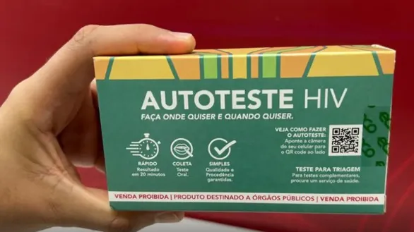 Embalagem de autoteste de HIV fica mais discreta para incentivar uso (Foto: MS/Divulgação)