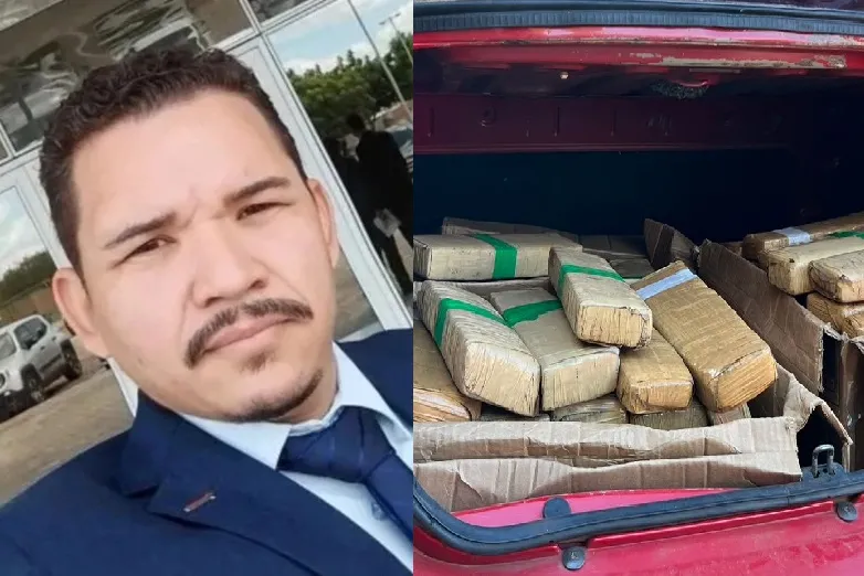 Michel Alef Carvalho Amorim foi preso em flagrante no ano passado com cerca de 100 kg de maconha em seu veículo