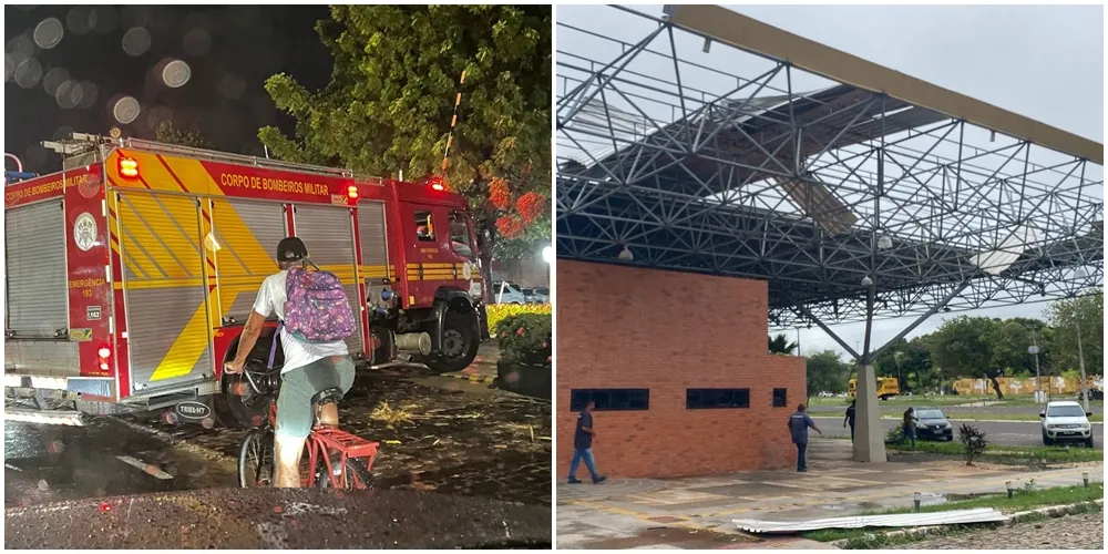 ADUFPI tem princípio de incêndio e parte do teto da UFPI desaba (Foto: Reprodução/ Ravi Marques)