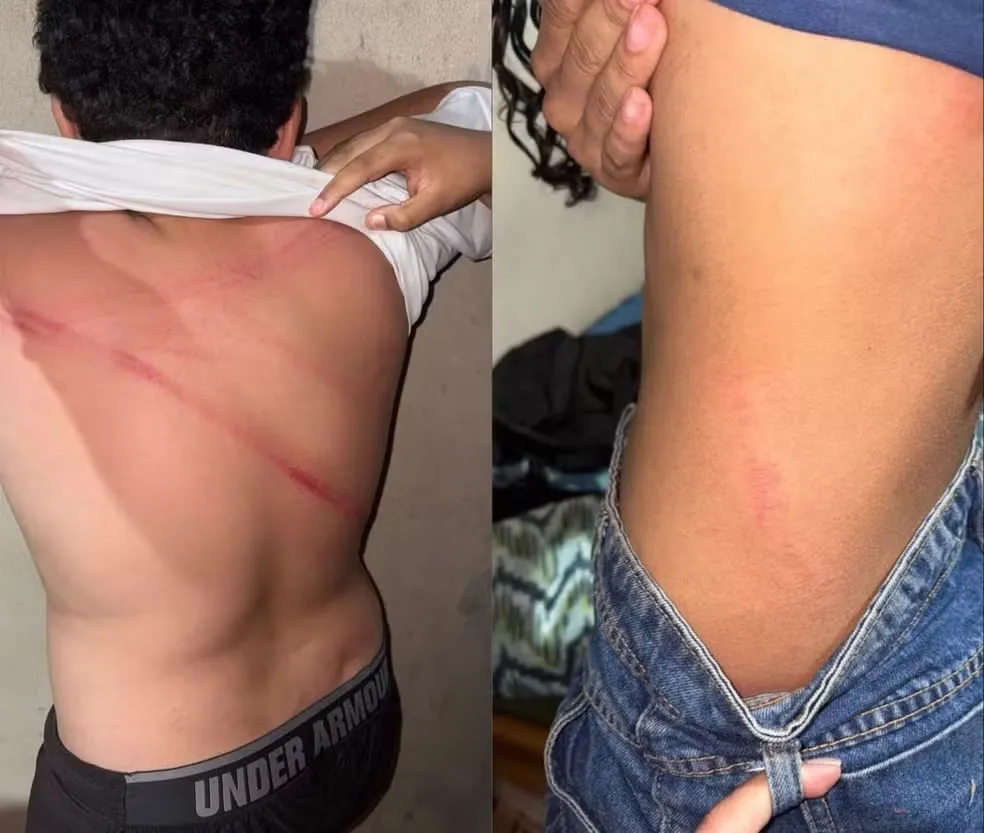 Homem é preso suspeito de espancar os dois filhos no Piauí; adolescentes apresentavam marcas — Foto: PM-PI