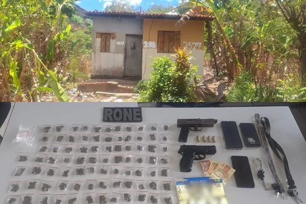 Patrulhamento de rotina da PM resulta na apreensão de drogas (Foto: divulgação/ PMPI)