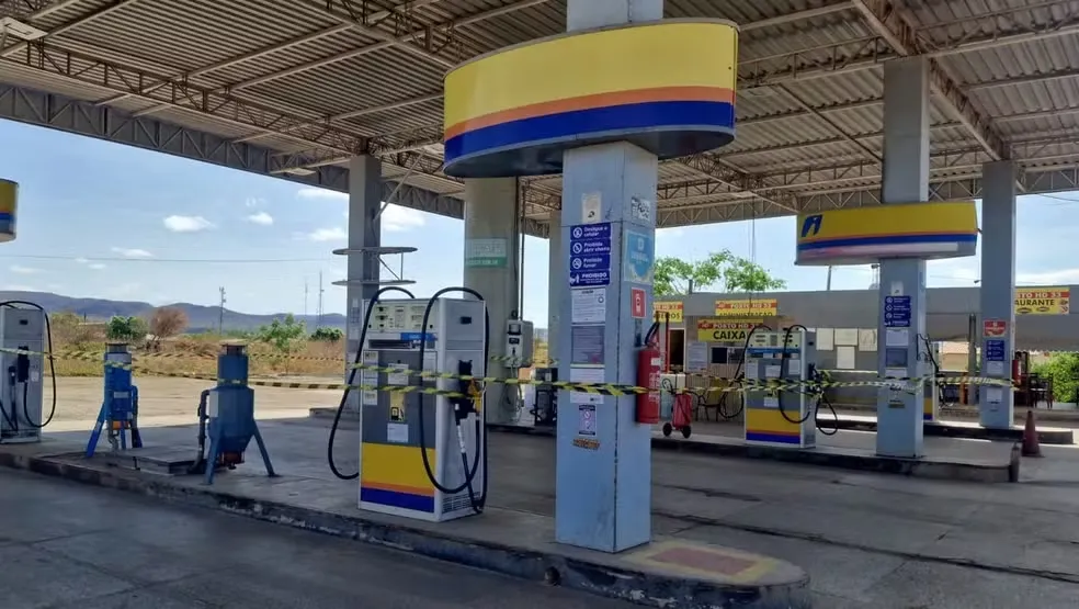 Posto interditado em São João da Fronteira — Foto: SSP PI