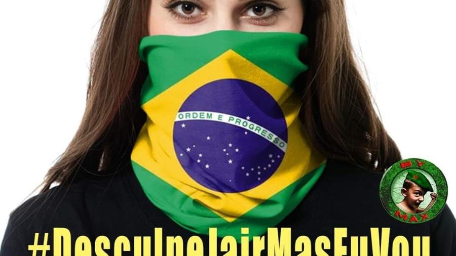 Imagem com a hashtag #DesculpaJairMasEuVou, que circula no WhatsApp e nas redes sociais 
