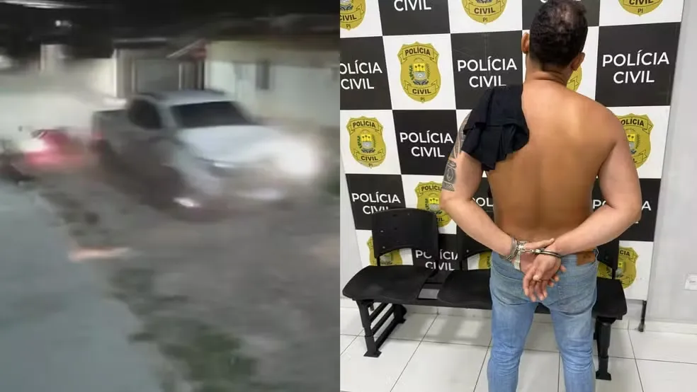 Casal é atingido por caminhonete e homem morre; suspeito fugiu sem prestar socorro — Foto: Reprodução