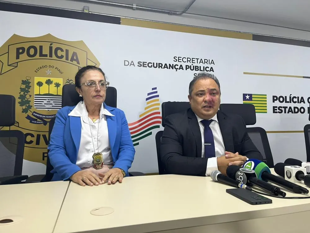 Delegada Adiana Xavier, subdelegada geral e delegado-geral Lucci Keiko da Polícia Civil do Piauí | @ Yala Sena