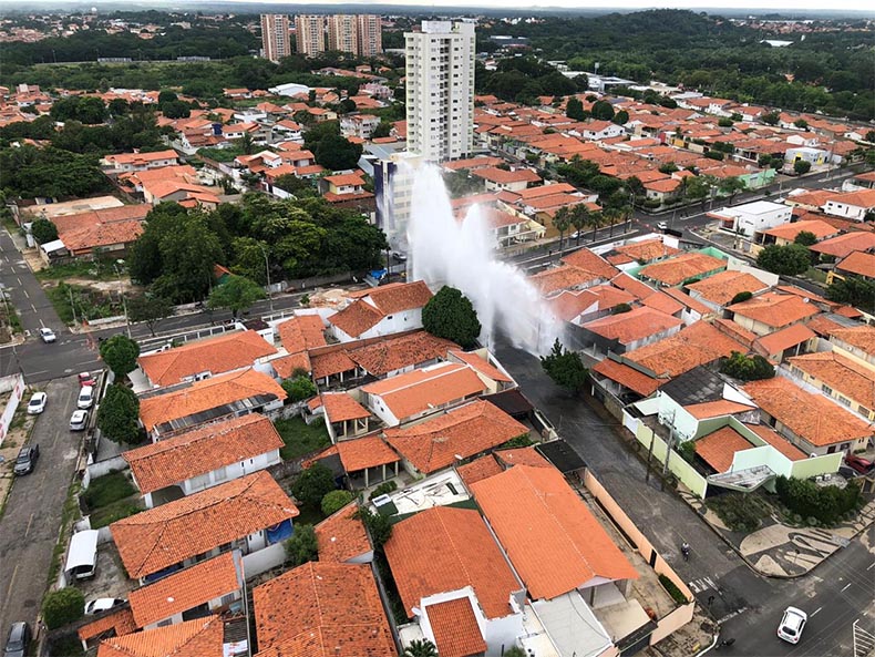  Reparo em adutora na zona leste foi concluído, diz Águas de Teresina 