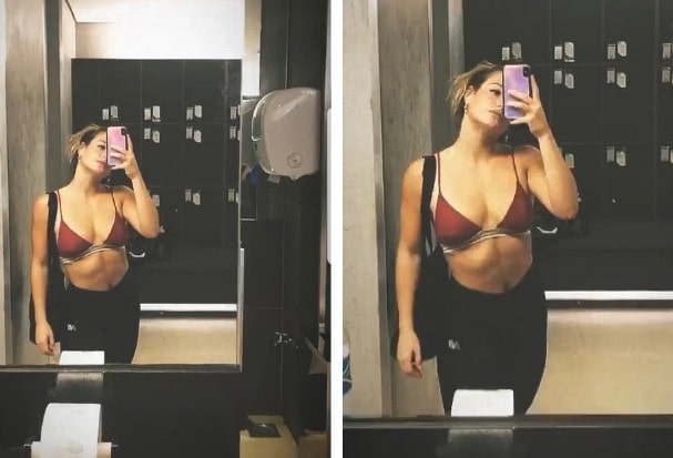 Bruna Griphao exibe corpo sarado em selfie na academia