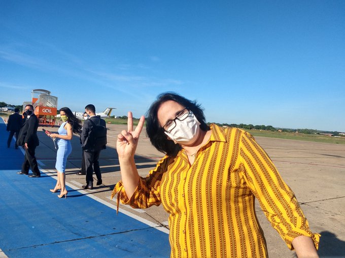  Ministra Damares chega ao Piauí para conhecer tratamento contra o coronavírus