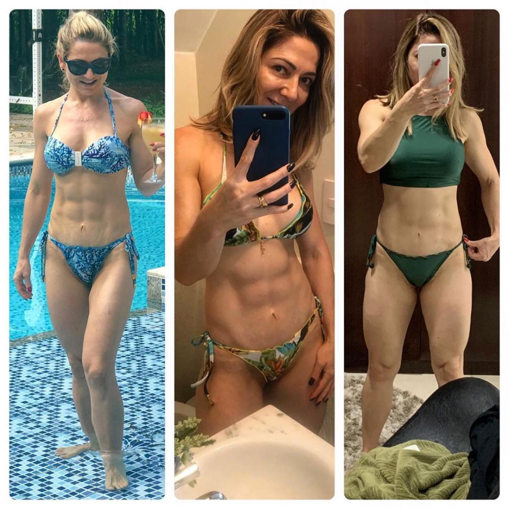 Mãe de Lucas Lucco, Karina faz 45 anos e exibe boa forma na internet