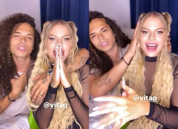 Luísa Sonza e Vitão aparecem juntos após live para agradecer