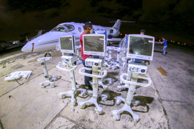 Avião com 20 respiradores chega a Teresina após apreensão em São Paulo