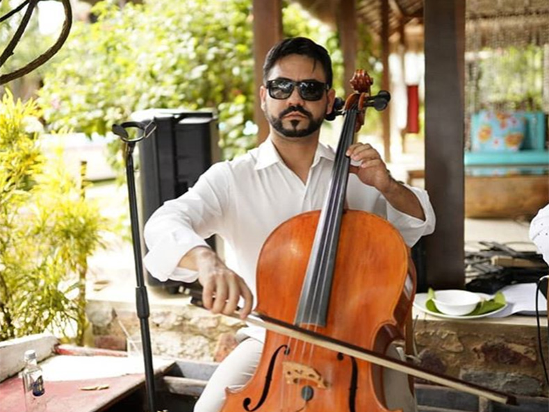  Caio Michel Cardoso da Silva, 30 anos, morre de Covid-19 — Foto: Instagram/Michel.cellista