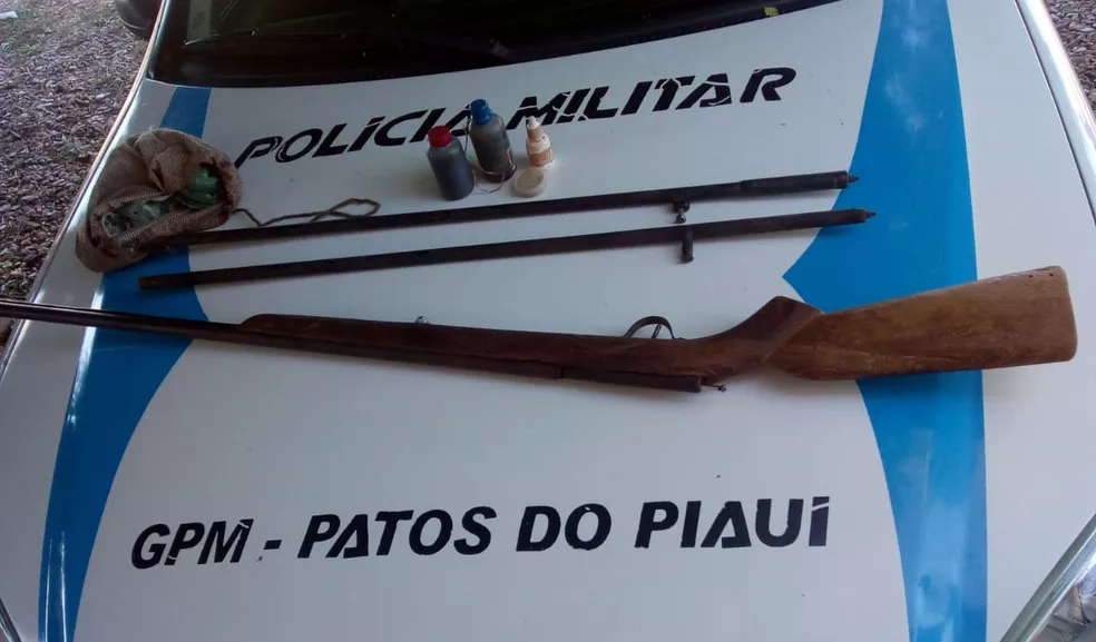  Pai atira no próprio filho no interior do Piauí — Foto: Divulgação/PM-PI 