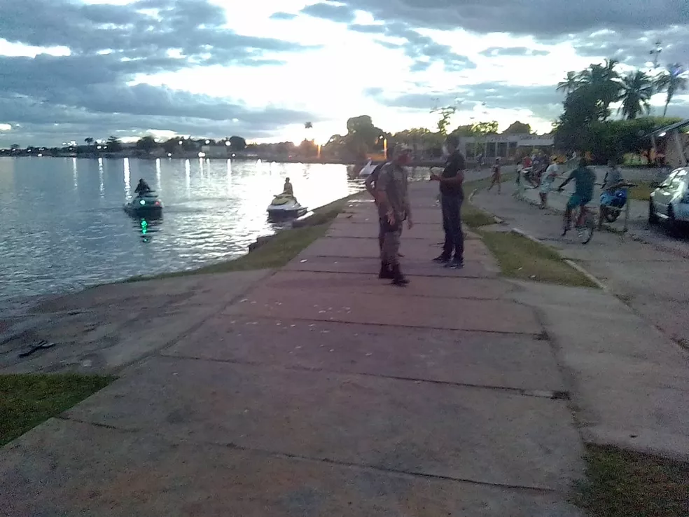  Exibição de motos aquáticas gerou aglomerações em Campo Maior — Foto: Divulgação 