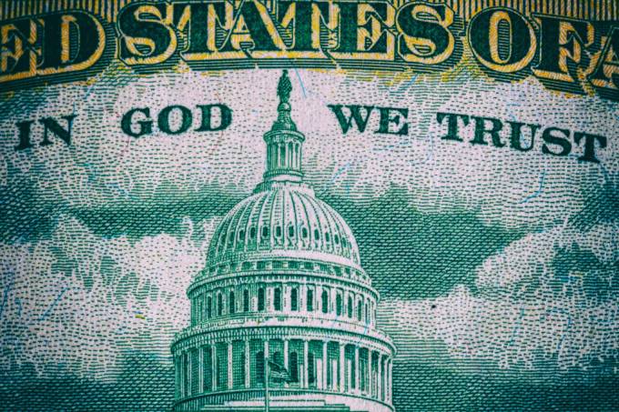 Parte de trás do dólar americano: 
