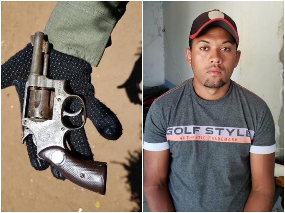 Suspeito foi encontrado com a arma do crime (Foto:PM-PI)