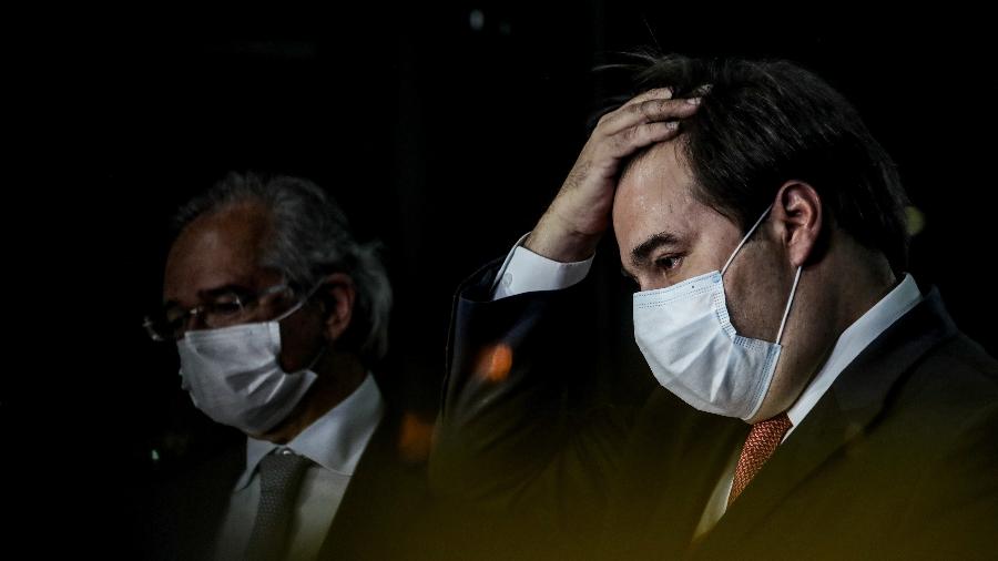 O ministro da Economia, Paulo Guedes, e o presidente da Câmara dos Deputados, Rodrigo Maia (DEM-RJ) - Imagem: Gabriela Biló/Estadão Conteúdo