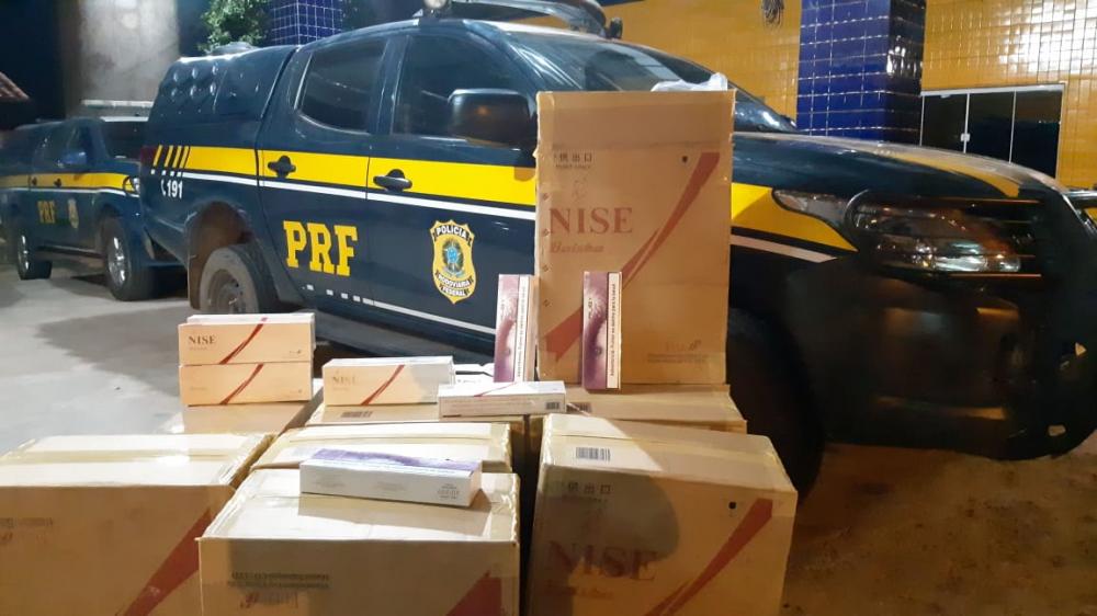 PRF apreende 5 mil maços de cigarros do Paraguai em Piripiri