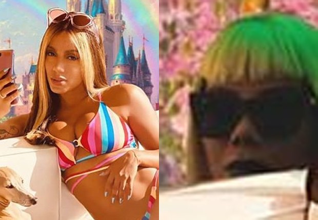 Anitta é detonada ao posar de 'Barbie' com Ludmilla ao fundo