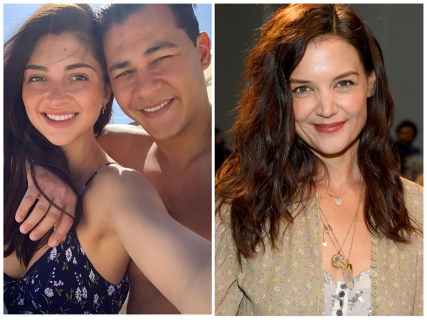 Affair de Katie Holmes termina noivado por mensagem após flagra