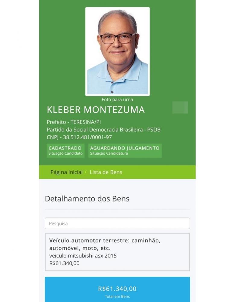 Candidato do PSDB, Kleber Montezuma declara patrimônio de R$ 61 mil