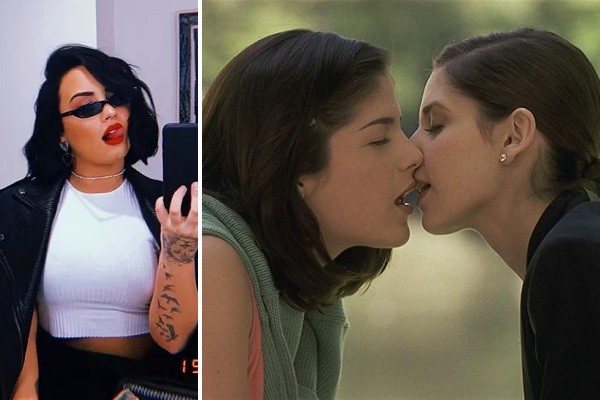 A cantora Demi Lovato; e cena do filme Segundas Intenções, de 1999 (Foto: Instagram/Divulgação)