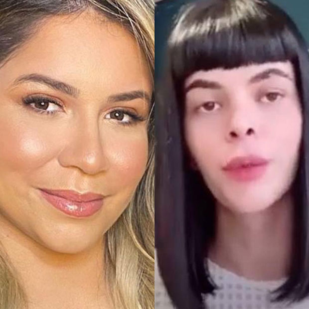 A modelo Alice Felis em live de Marília Mendonça
