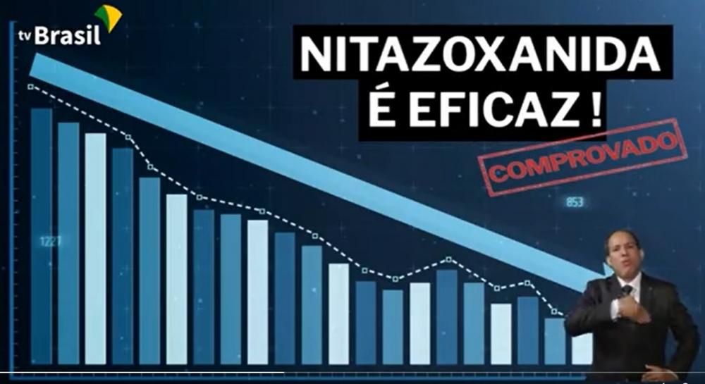 Ministério da Saúde utiliza gráfico retirado do banco de imagens Shutterstock em apresentação de resultado de testes de medicamentos para a Covid-19