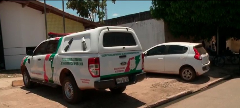 Viaturas da Polícia Militar e Civil do Piauí — Foto: Reprodução/TV Clube
