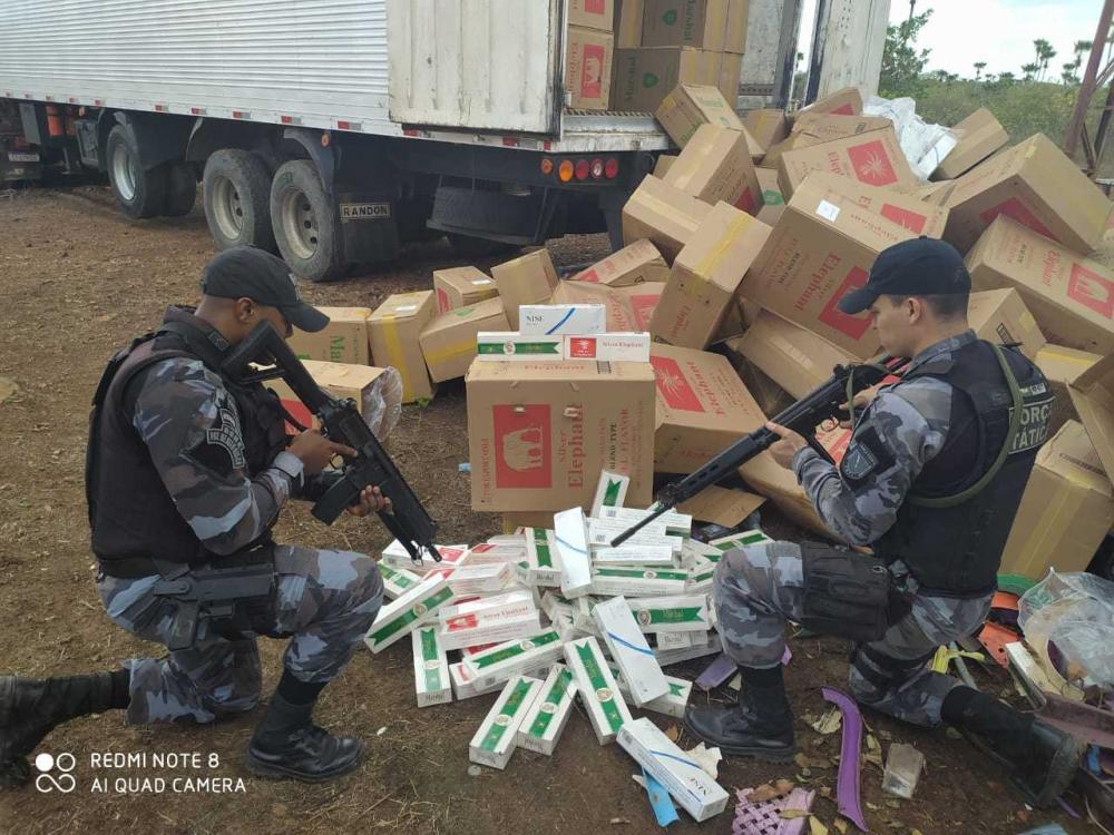 PM apreende carga de cigarros avaliada em mais de R$ 2 milhões no Piauí