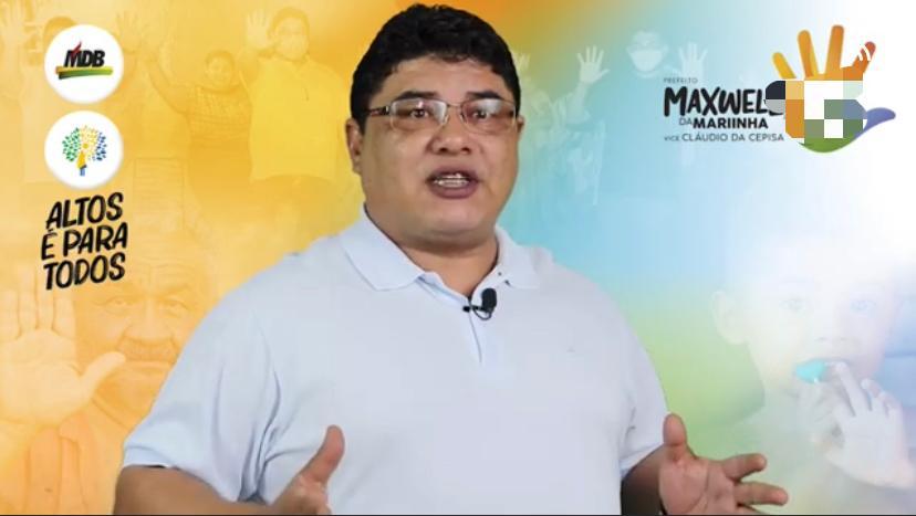 Maxwell da Mariinha, candidato a prefeito de Altos/PI 