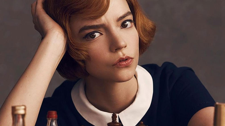 Protagonista Beth Harmon é interpretada por Anya Taylor-Joy