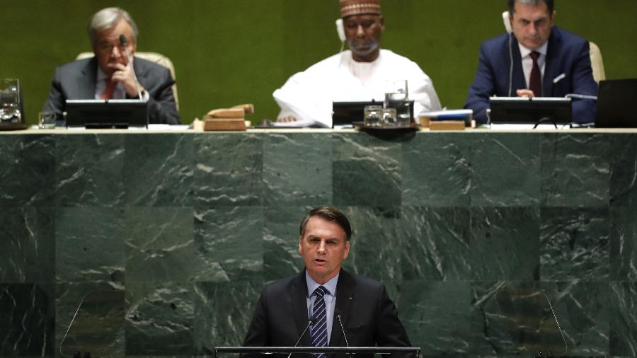 24.set.2019 - Bolsonaro na ONU - Imagem: REUTERS/Lucas Jackson