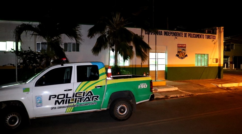 A Companhia Independente de Policiamento Turístico (CIPTUR), em Luís Correia, atendeu a ocorrência — Foto: Reprodução/TV Clube