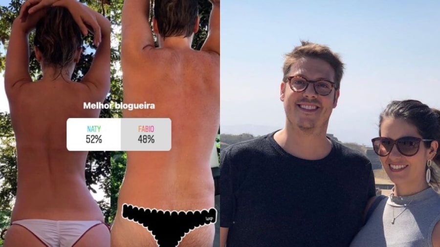 Fábio Porchat e Nataly Mega em 